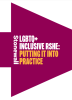A white and purple resource cover with the title 'LGBTQ+ inclusive RSHE: putting it into practice'